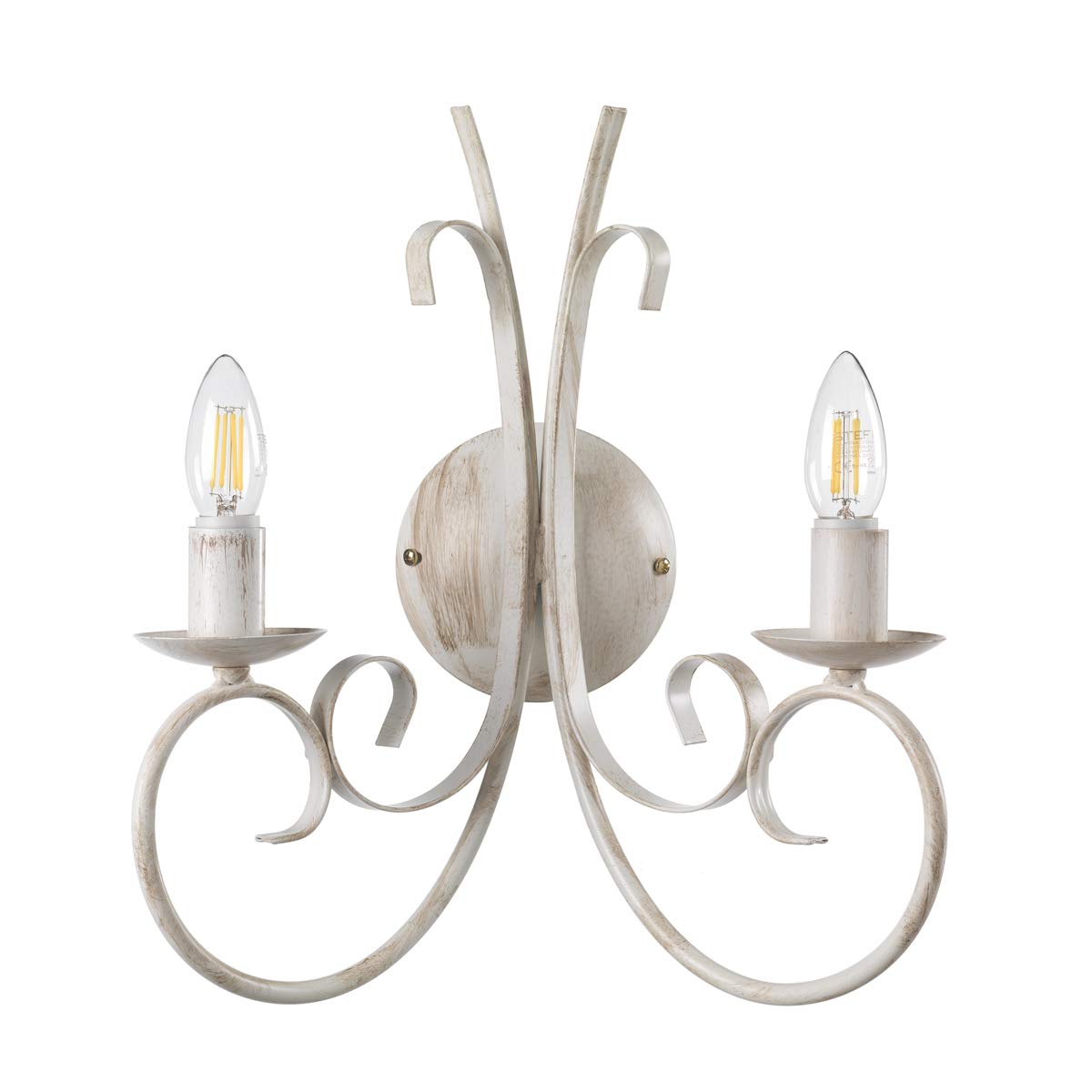 ONLI Applique 2 Lights in Antique White Metal