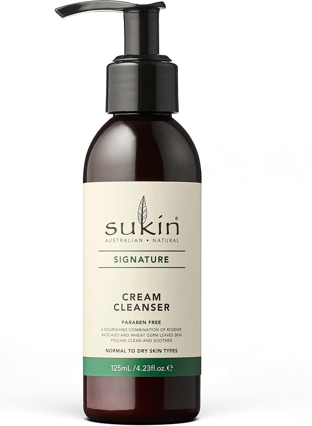 Sukin Signature Cream Cleanser 125ml Rosehip Avocado Sesame Cruelty Free Vegan