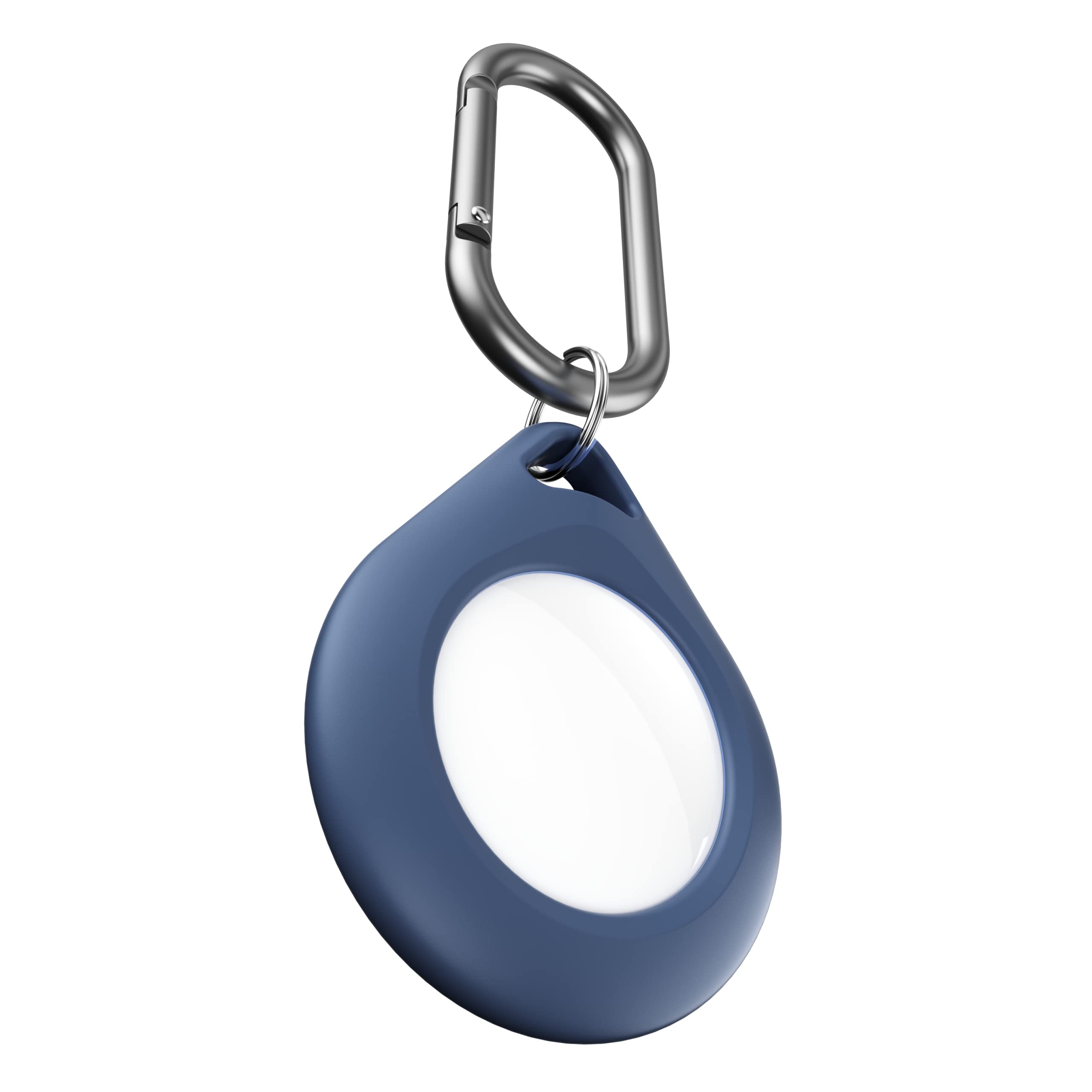 KeyBudz Secure Dock Apple Airtag Silicone Pendant with Carabiner, Blue (Pack of 2) — image 1