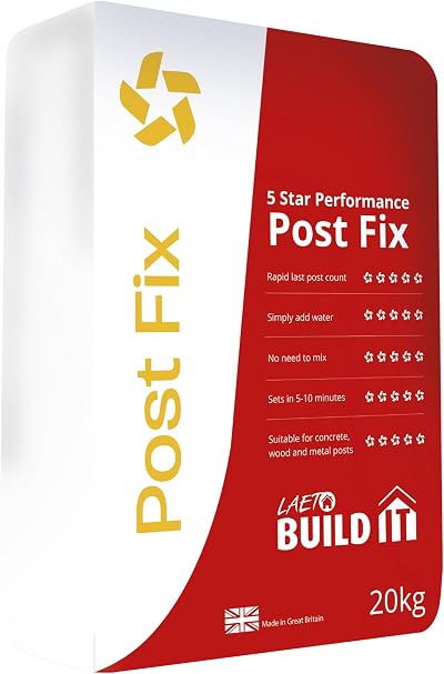 Laeto Fast Setting Concrete 20kg Post Mix for Fence Posts Garden Structures