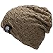 zenco Men Winter Handcrafted Knitted Baggy Slouchy Beanie Hat Khaki