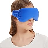 MEISENHOME Microwave Heated Eye Mask for Dry Eyes, Moist Heat Eye Compress Weighted Warm Eye Mask for Dry Eyes, Stye Eye Treatment, Puffy Eyes, Sleeping, Relaxation, Therapy (Blue)