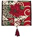 NKTM Christmas Decorative Table Runner Santa Claus Antique Vintage Christmas Traditional Holiday Season Red Decorative Woven Tapestry Table Runners(1 table runner + 2 placemats)