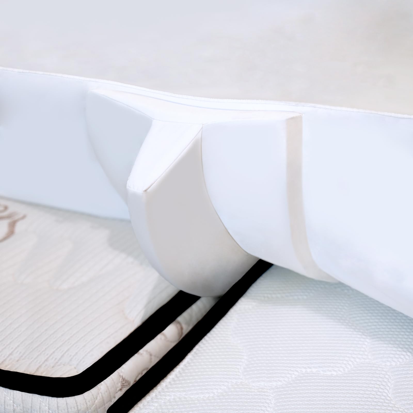 Photo 1 of Bed Bridge with Mattress Protector, Twin to King Bed Converter Kit - Split Twin XL to King Gap Filler for Adjustable Beds, Mattress Connector with Cover for Guests Stayovers,Family Room Vacation