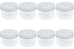 8 PCS 4oz/120ml Empty Scent Beads Storage Container with Hollow Lids Refillable Clear Small Plastic Jars Potpourri Holder for