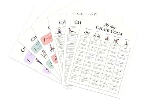 Chair Yoga Chart, 30 Day Seated Exercise Chart and Fitness Guide, Seated Workout Charts Guide Program, Seniors Chair Workouts