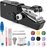 Handheld Sewing Machine for Beginners,Mini Sewing Machine for Adults Quick Stitching with Sewing Kits Suitable for Home,Travel,DIY (Black)