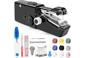 SRYNRIWIM Handheld Sewing Machine,Mini Sewing Machine for Adults Fast Stitching with Sewing Kits Suitable for Home,Travel,DIY (Black)