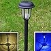 Sogrand Solar Garden Bollard Lights Outdoor Pathway Decorative Light Super Bright 10 Lumen Warm White LED Lamp Waterproof Landscape Lighting for Yard Path Walkway 4Pack
