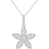 Boieiyftrp Christian Cross Moissanite Pendant Necklace for Women, D Color VVS1 925 Sterling Silver Plated 18k White Gold 20 Inches Chain