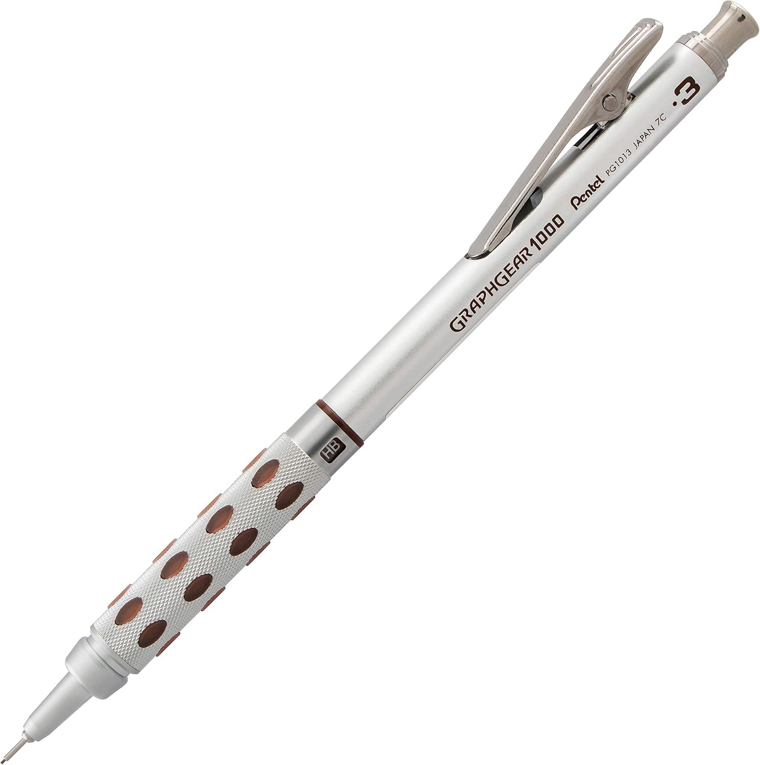 Pentel Packaged Graph Gear 1000 Automatic Drafting Pencil, 0.3mm, Brown Accents, 1 Pencil (XPG1013) by Pentel
