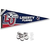 College Flags & Banners Co. Liberty Flames Pennant Flag and Wall Tack Mount Pads
