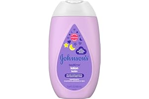 JOHNSON'S BABY Johnson's Moisturizing Bedtime Baby Lotion with Coconut Oil & NaturalCalm Aromas to Help Relax Baby, Hypoallergenic & Free of Parabens, Phthalates & Dyes, Mild Baby Skin Care, 13.6 fl. oz