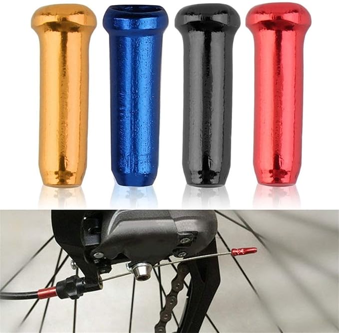 Qewmsg Aluminium Alloy Bicycle Brake Line Cap 30 PCS Bike Derailleur