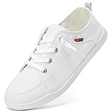 STQ White Slip on Sneakers Women Soft Comfortable