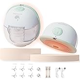 BLESSOURCE Security Heated Wearable Breast Pump, Hands Free Pump Breast with Innovative HeatFlow Tech, 3 Modes & 9 Suction Levels, Hospital-Grade Suction, Leakproof, Low Noise for in-Bra Use