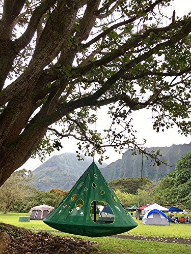 Flower House Moondrop Hanging Hammock Chair, green