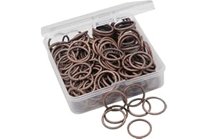 Auvoau 100Pcs Open Jump Rings 20mm Red Copper Jewelry Connectors for Jewelry Findings Making Supplies,Bracelets,Keychain,Necklace,Anklets,Arts and Crafts (Red Copper)