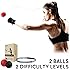 TEKXYZ Boxing Reflex Ball, 2 Difficulty Level Boxing Ball with Headband, Softer than Tennis Ball, Perfect for Reaction, Agility, Punching Speed, Fight Skill and Hand Eye Coordination Training