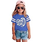 GLIGLITTR Toddler Girls Game Day Shirts Cute Sunday Football Tshirt Football Season Outfits Kids Sports Fans Lover Tee Tops