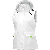 Little Donkey Andy Women's Waterproof Cycling Vests with Hood Lightweight full Zip Reflective Stretch Jerseys for Biking