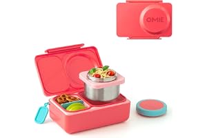 Omie OmieBox UP Kids Insulated Bento Box, Cherry Pink