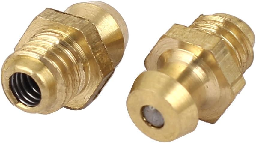 sourcingmap M6 x 5mm Male Thread Brass Straight Grease Nipples Fittings 5 Pcs - Image 3
