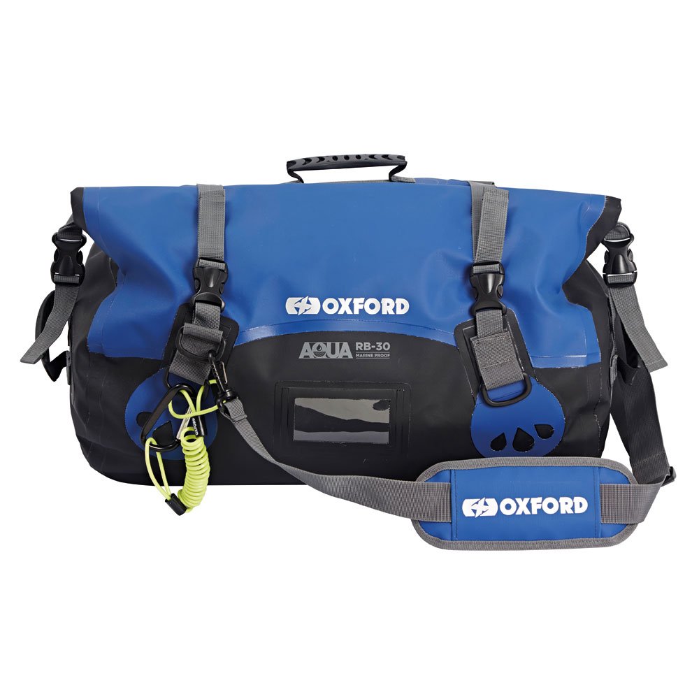Oxford Aqua RB-30 Marine Waterproof Roll Bag- Black/Blue, 30 Ltr