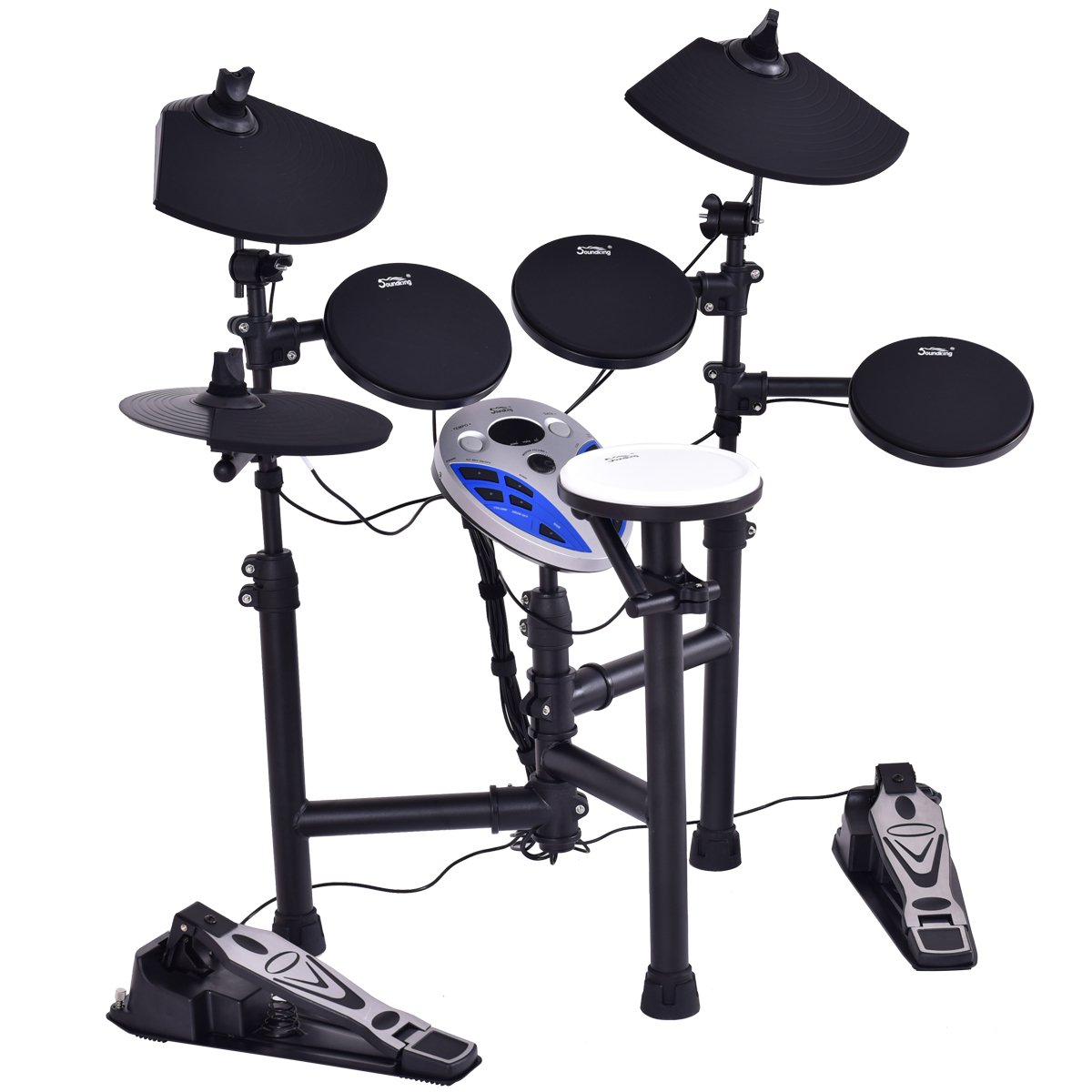 COSTWAY Upgraded Electronic Drum Kit, Portable Drums Set with