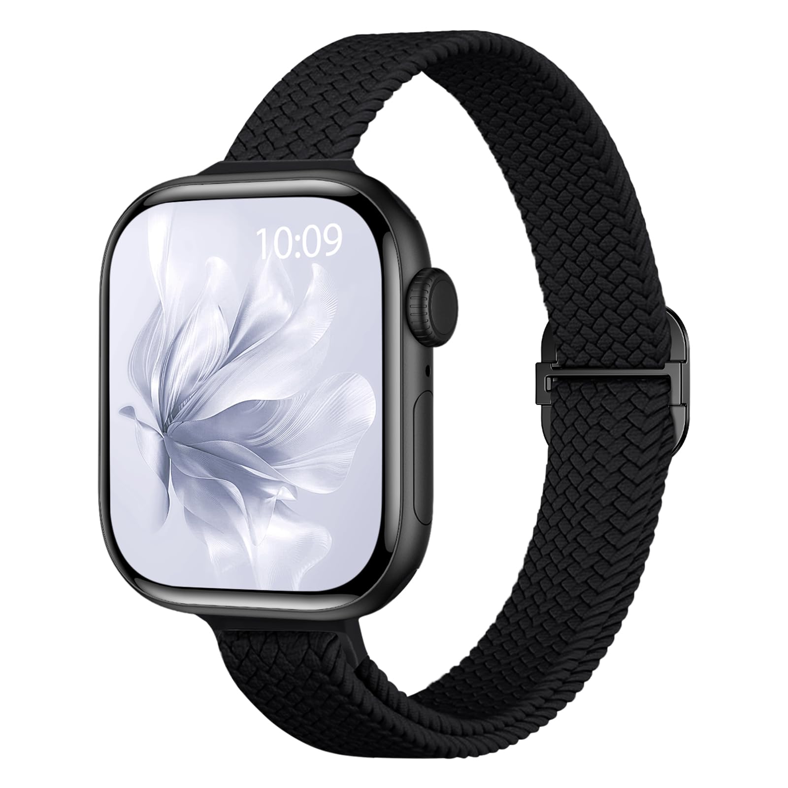 Slim Braided Stretchy Band Compatible with Apple Watch Bands 40mm 41mm 42mm 38mm 44mm 45mm 46mm 49mm Women Men, Thin Elastic Nylon Strap Solo Loop Wristband for iWatch Series 11 10 9 8 7 6 5 4 3 SE 2