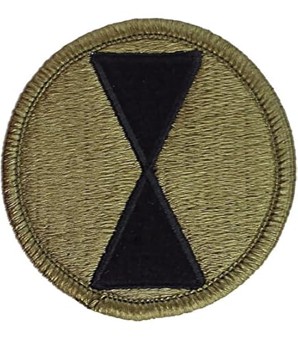 2 Adesivi Per Cellulare 7th US Army Infantry Division Veteran - Darkside Ltd, 1.25" X 1.25"