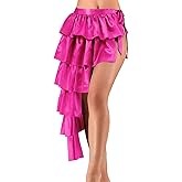 TWINKLEDE Rainbow Belly Dance Hip Scarf Skirt Fringe Bustle Costume Skirt for Women