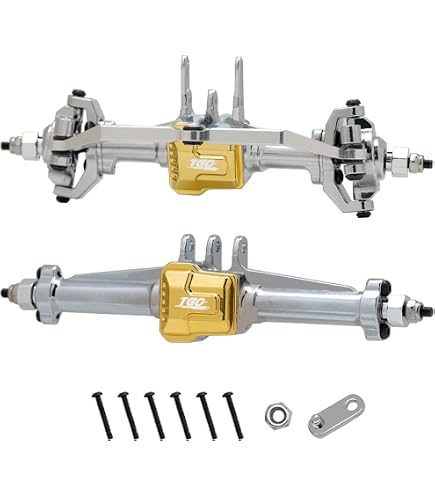 Brass RC Axles Brass Portal Axles Upgrade Kit For Redcat Ascent-18 RC Rock Crawler - Front & Rear Set Steel Gear Portal Axles 1/18 Scale
