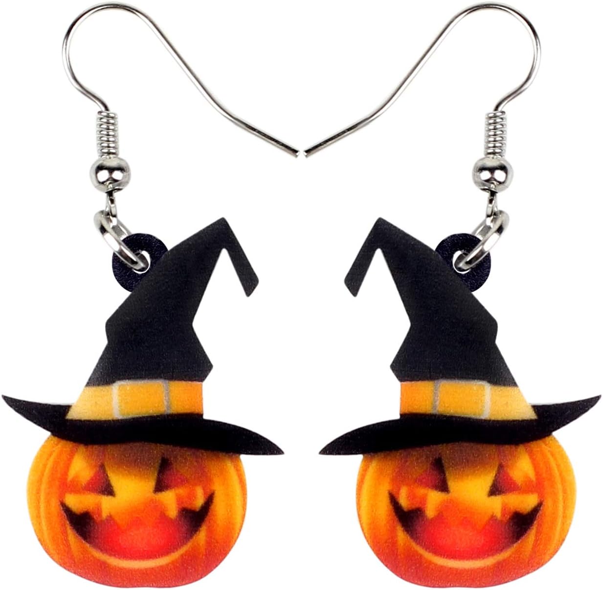 Drop Dangle Acrylic Happy Pumpkin Halloween Earrings Fashion Jewelry for Girls Women Gift Charms