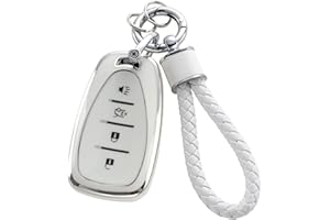 YO&YOYE for Chevy Key Fob Cover with Keychain, Soft TPU Key Case Protection Shell Fit for Chevy Chevrolet Malibu Equinox Traverse Camaro Cruze Blazer Volt Bolt Smart 4 Buttons