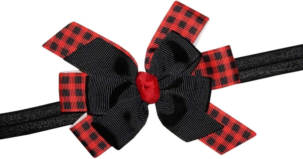 plaid headband baby