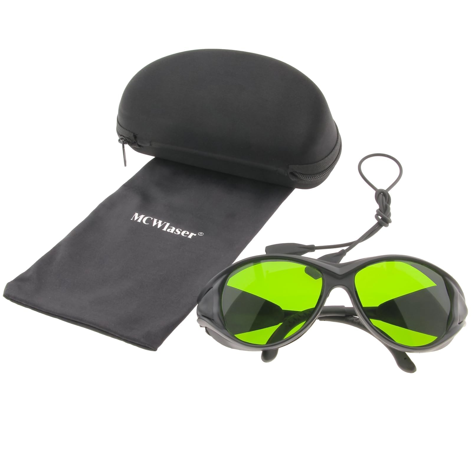 MCWlaser 1064nm Laser Safety Glasses CE 355nm Laser Protective Goggles OD5+ Shield Protection Eyewear For Laser Cleaning Welding UV Marking Diode,ND:YAG Laser Absorption Type EP-8 Style 2