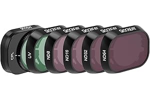 SKYREAT ND Filters Set for DJI Mini 4 Pro Accessories,6 Pack-(CPL, UV,ND8, ND16, ND32, ND64)