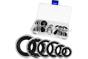 Hirificing 45PCS AC Gasket Sealer AC O Ring Seal Kit A/C Compressor Gasket O-Ring Port Seal Washer Kit Seal Gasket Assortment for Fixing Car Air Conditioning Compressor,Bumper,Door Panel,Cooling Pump
