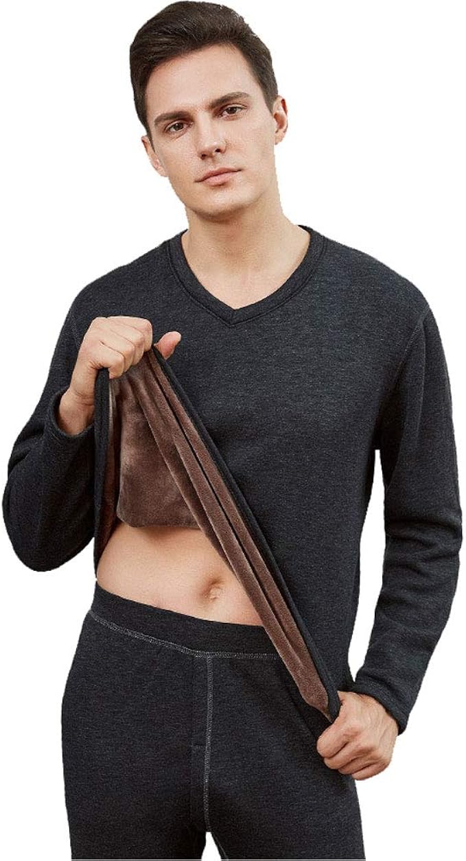 Amazon Nuodunkeji インナー 肌着 上下セット あったか インナー ヒートテック メンズ 長袖シャツ ロングタイツ 吸湿発熱 保温 防寒肌着 インナーシャツ インナーシャツ 通販