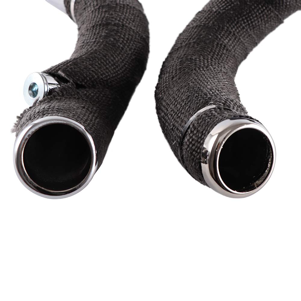 Parts SHARKROAD Black 2 LAF Drag Pipes Wrapped Exhaust For Harley Softail Sportster 19842015