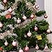Juvale 48-Pack Mini Christmas Tree Ornaments - Pink Shatterproof Small Christmas Balls Decoration, Assorted 3-Finish Shiny, Matte, Glitter, Hanging Plastic Bauble Holiday Decor, 1.5 Inches