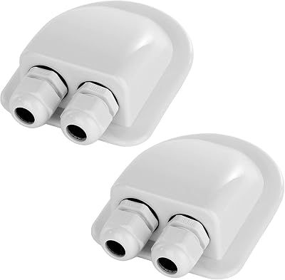 Restmo 2 Pack IP68 Waterproof Solar Cable Entry Gland Dual Cable Seal Box
