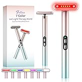 Led-Face-Wand，7 in 1 LED Light Therapy Facial Red & Blue Rejuvenation Tool