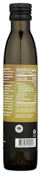 O OLIVE OIL & VINEGAR ORGANIC CRUSHED MEYER LEMON OLIVE OIL, 8.5 FL OZ
