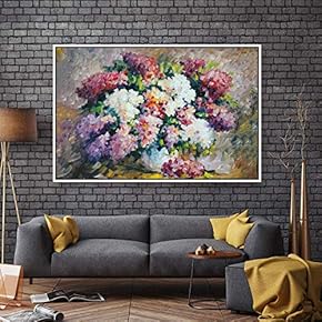 Floating Framed Canvas Wall Art for Living Room, Bedroom Bouquet Canvas Prints for Home Decoration Ready to Hang - 16x24 inches