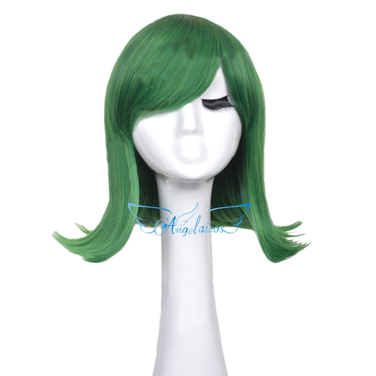Angelaicos Unisex Lolita Party Halloween Cosplay Costume Hair Full Wigs Short (Green)