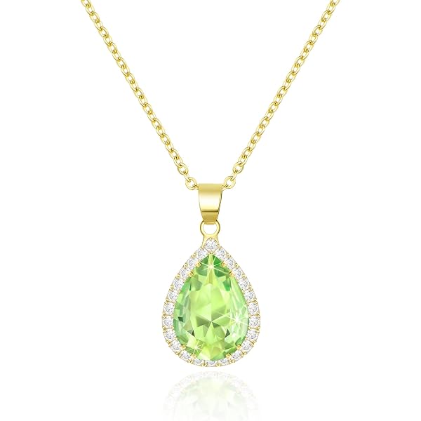 Collier Pendentif Solitaire Elli Collier - Argent Sterling 925 Avec Cristaux - Longueur 45 Cm - Cadeau Élégant