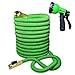 Expandable and Flexible Water Hose for Garden - 25 Feet with Solid Brass Fittings & Strongest Triple Core Latex, 8 Pattern Spray Nozzle 3/4 US Standard. Easy to Storage Kink Free Compact and Durable