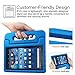 Fintie Shock Proof Case for Amazon Fire (Previous 5th Generation, 2015 7 inch) - Kiddie Series Light Weight Convertible Handle Stand Kids Friendly Cover (NOT Fit All-New Fire 7 2017), Blue
